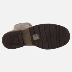 Botines joya con cordones Alma en pena en serraje taupe