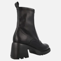Botines Kid negros con cremallera frontal