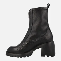 Botines Kid negros con cremallera frontal