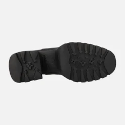 Botines Kid negros con cremallera frontal