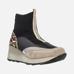 Botines multimaterial Cetti 1334 con cremallera trasera
