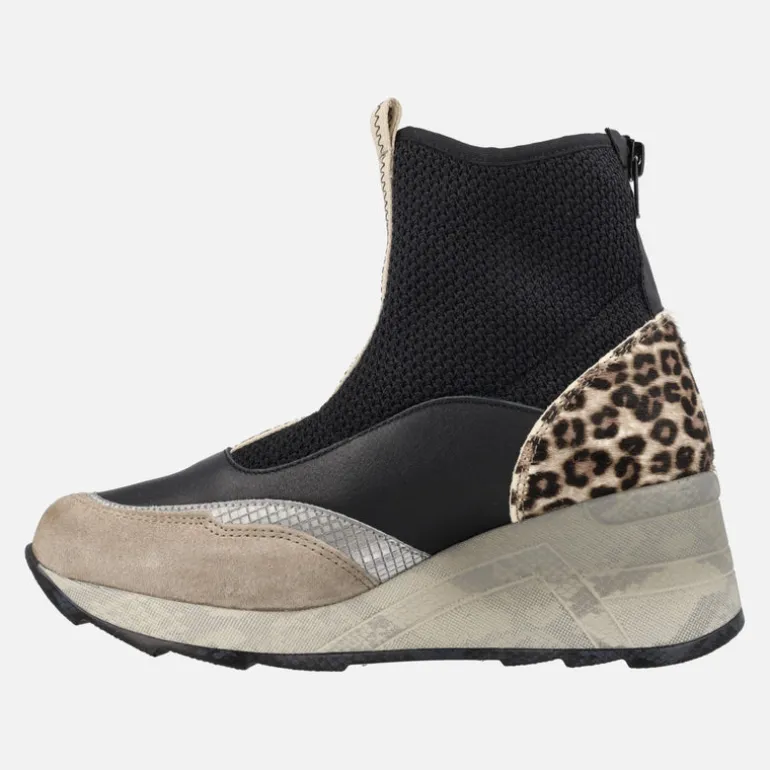 Botines multimaterial Cetti 1334 con cremallera trasera