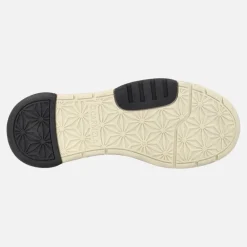 Botines multimaterial para mujer con cremallera central