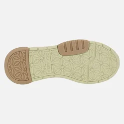 Botines multimaterial para mujer con cremallera central