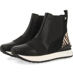 Botines negros chelsea con trasera de cebra Harbin