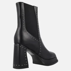 Botines negros chelsea con tacón alto y plataforma Noa Harmon
