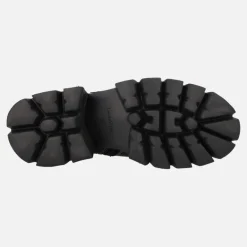 Botines negros con piso track y estampados Omio 03 Noir