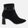 Botines negros de ante con tacón para mujer Lodi Marema
