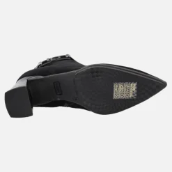 Botines negros de ante con tacón para mujer Lodi Marema