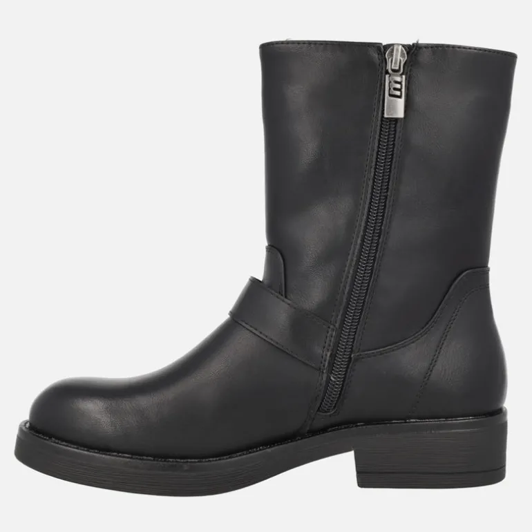 Botines negros de estilo motero Bruna