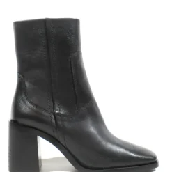 Botines negros de horma cuadrada con tacón Theresa