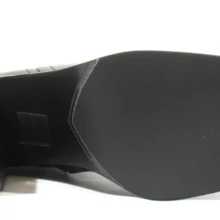 Botines negros de horma cuadrada con tacón Theresa
