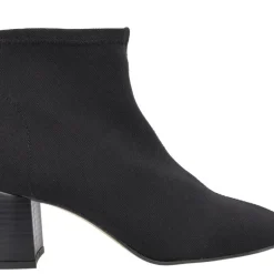 Botines negros de licra con tacón de 6 cms
