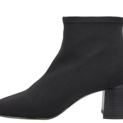 Botines negros de licra con tacón de 6 cms