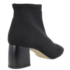 Botines negros de licra con tacón de 6 cms