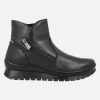 Botines negros de piel con cremallera lateral y membrana impermeable GORE-TEX