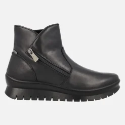 Botines negros de piel con cremallera lateral y membrana impermeable GORE-TEX