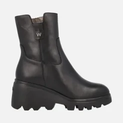 Botines negros de piel con membrana impermeable WONDERDRY