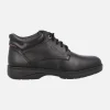Botines negros de piel con cordones para hombre