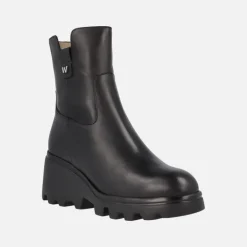 Botines negros de piel con membrana impermeable WONDERDRY
