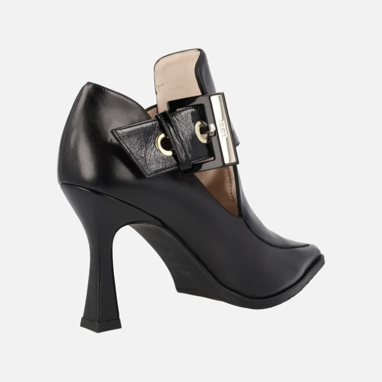 Botines negros de piel con hebilla para mujer Lodi Mabil