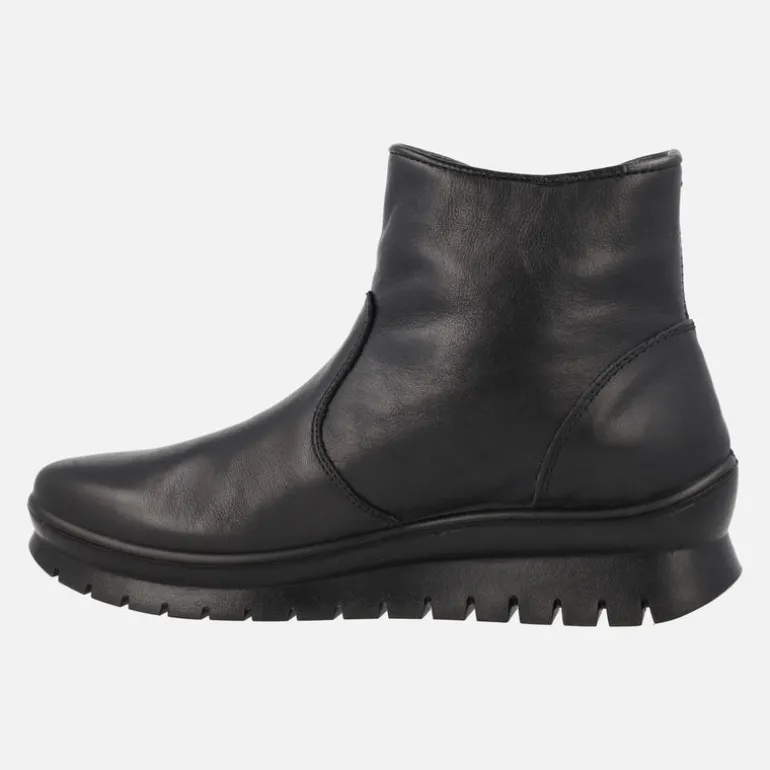Botines negros de piel con cremallera lateral y membrana impermeable GORE-TEX