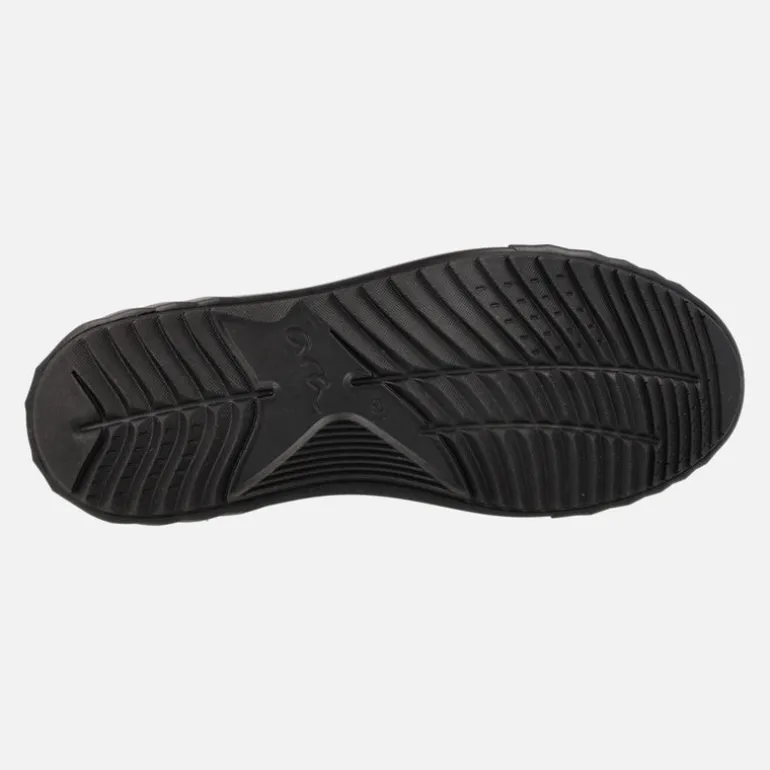 Botines negros de piel con cremallera frontal y membrana Gore-tex para mujer