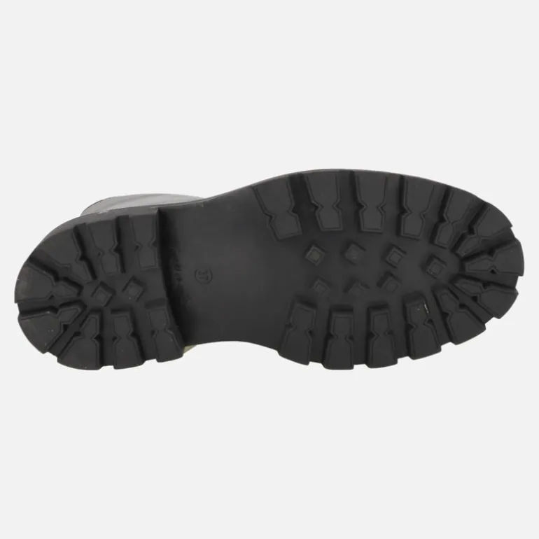Botines negros de piel con cordones y tachas en la puntera Agnes