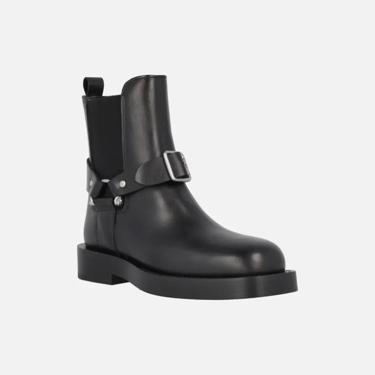 Botines negros de piel Eloise con hebilla frontal