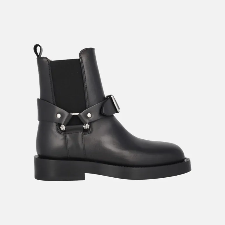 Botines negros de piel Eloise con hebilla frontal