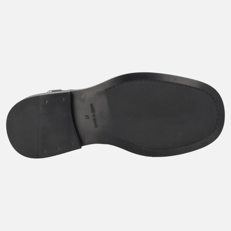 Botines negros de piel Eloise con hebilla frontal