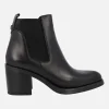 Botines negros de piel estilo chelsea con tacón Alpe Leyna