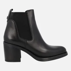Botines negros de piel estilo chelsea con tacón Alpe Leyna