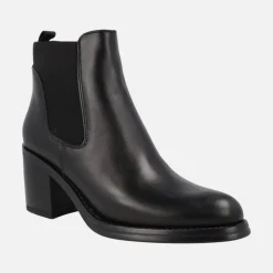 Botines negros de piel estilo chelsea con tacón Alpe Leyna