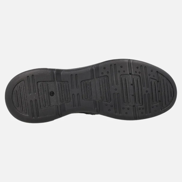 Botines negros de piel para hombre con doble cremallera y membrana Windtex