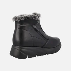 Botines negros de piel Waterprrof con cremallera lateral
