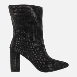 Botines negros de tacón alto cubiertos de strass Handre