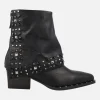 Botines negros estilo cowboy Lil Emilia con faldón y remaches