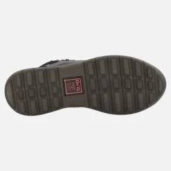 Botines negros Gore-tex de piel con cordones y cremallera para mujer