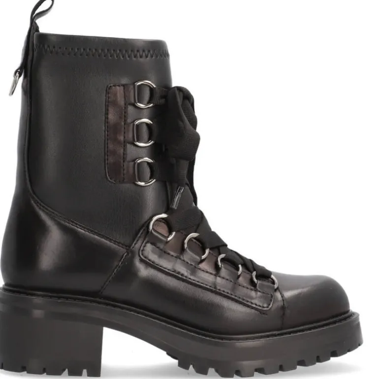 Botines negros multimaterial Cool para mujer