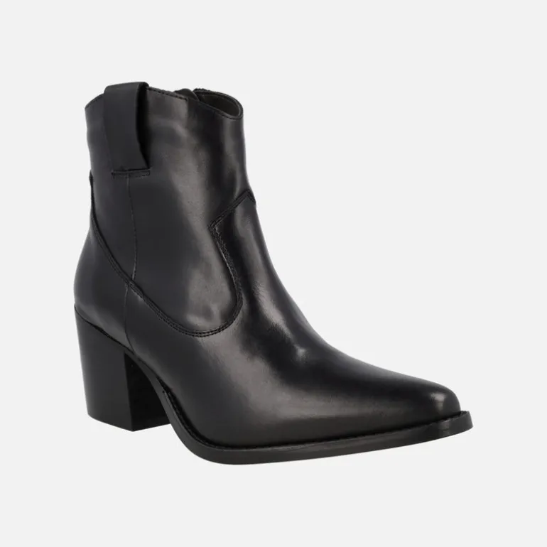 BOTINES PARA MUJER ESTILO COWBOY EN piel negra