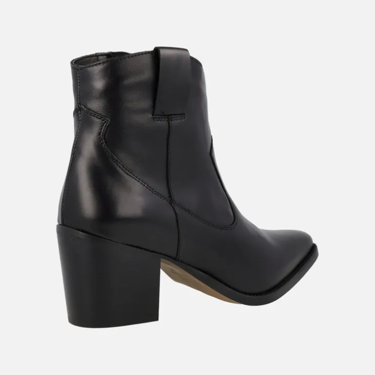 BOTINES PARA MUJER ESTILO COWBOY EN piel negra