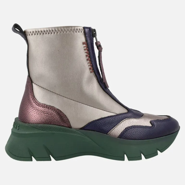Botines sport Hispanitas Helsinki multi-metal con cremallera frontal