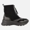 Botines sport Hispanitas Helsinki negros con cremallera frontal