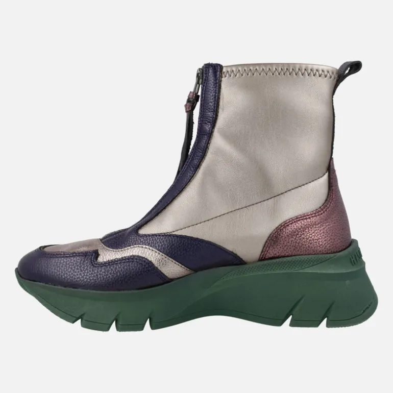 Botines sport Hispanitas Helsinki multi-metal con cremallera frontal