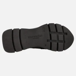 Botines sport Hispanitas Helsinki negros con cremallera frontal