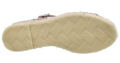 Cangrejeras con plataforma de esparto en serraje malva