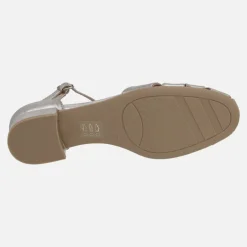 Cangrejeras en piel con tacón forrado Hellen