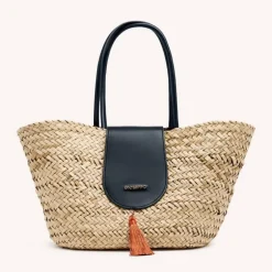 Capazos de fibra vegetal con adorno de flecos Yarmouth