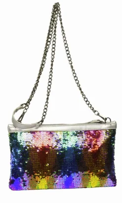 Cartera de lentejuelas multicolor